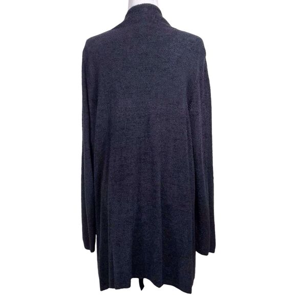 BAREFOOT DREAMS Cozychic Lite Island Wrap Cardigan Plus 1X Black #903 EUC - Picture 11 of 16